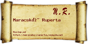 Maracskó Ruperta névjegykártya